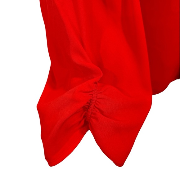 🛑 Gifted / Not for sale 🛑 DKNY Ruched Long Sleeve Red Dressy Blouse NWT Medium - Picture 5 of 9